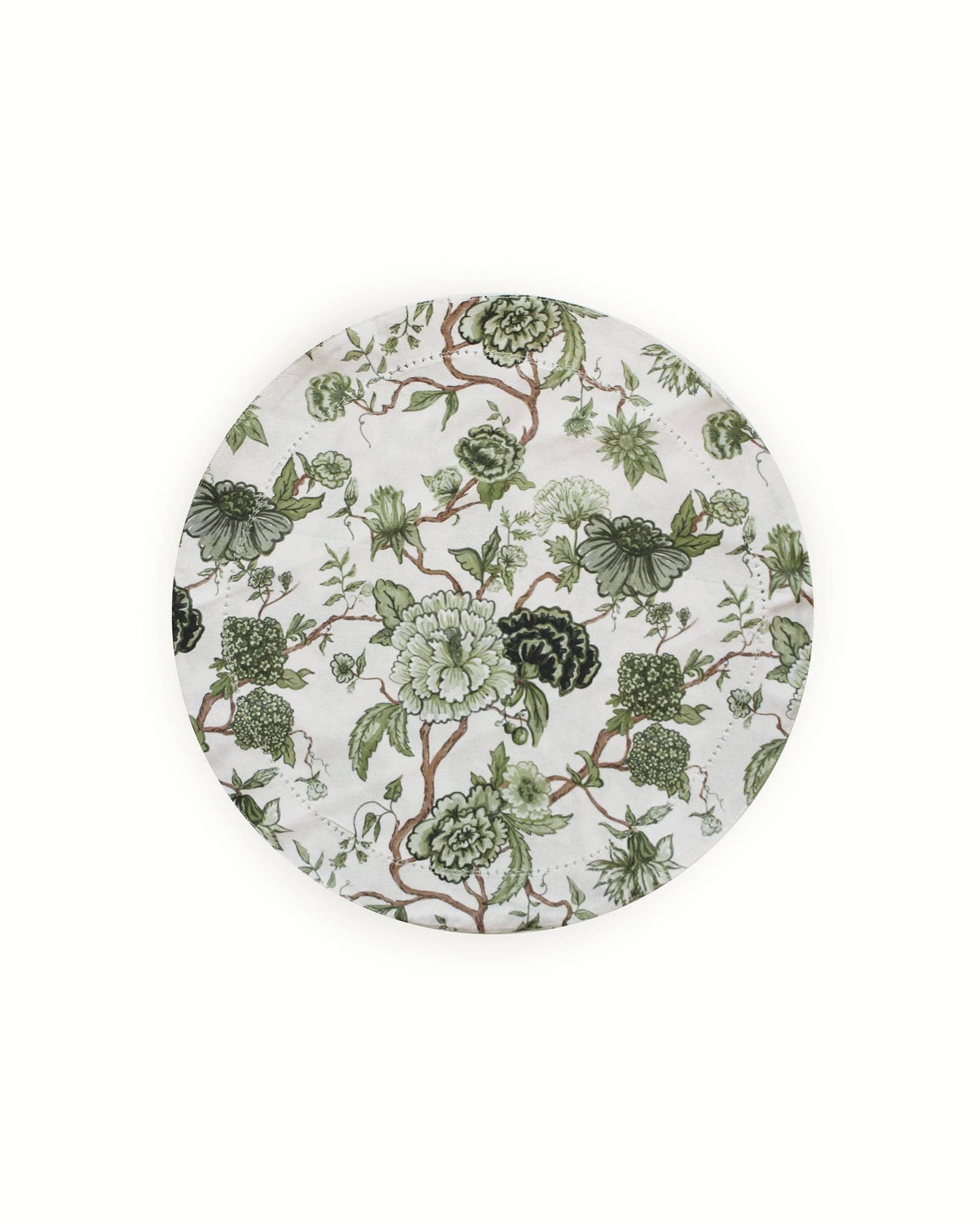 Florence Floral Round Placemats, Set of Four:  Fern