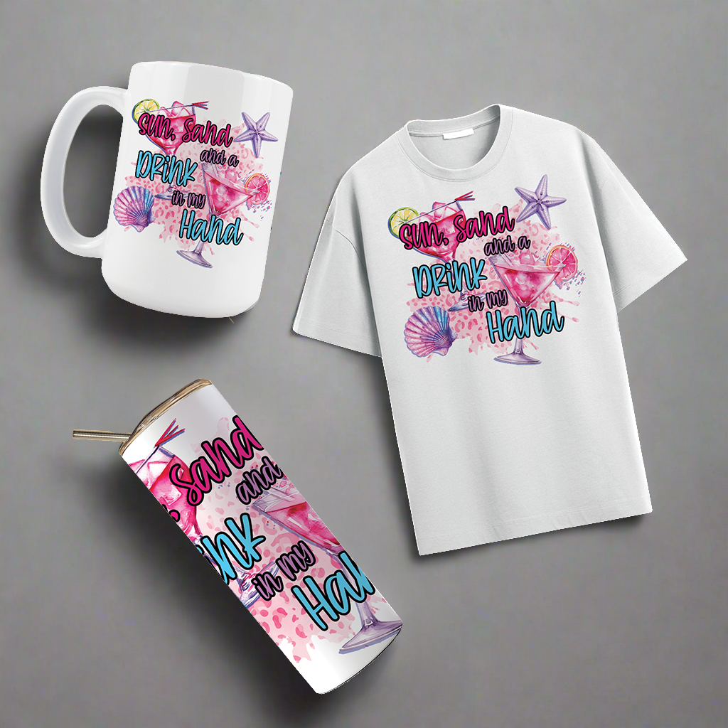 Multi Product Use - Digital Sublimation Designs - Vibrant Beach