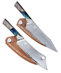 The Valhalla Series Bundle | 8" Chef Knife + 8" Chef & Crixus Hybrid Knife