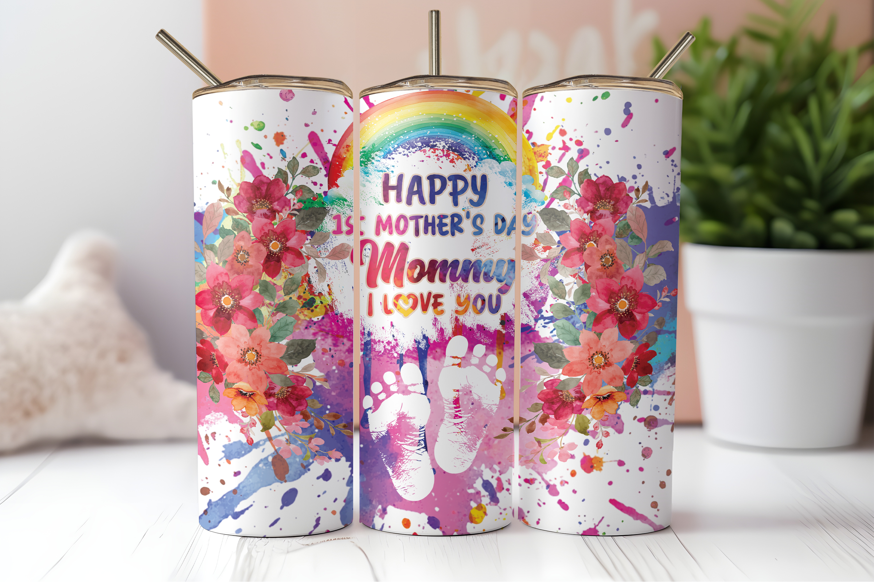 Digital Sublimation Designs - Mom Vibes Collection Tumbler Wraps
