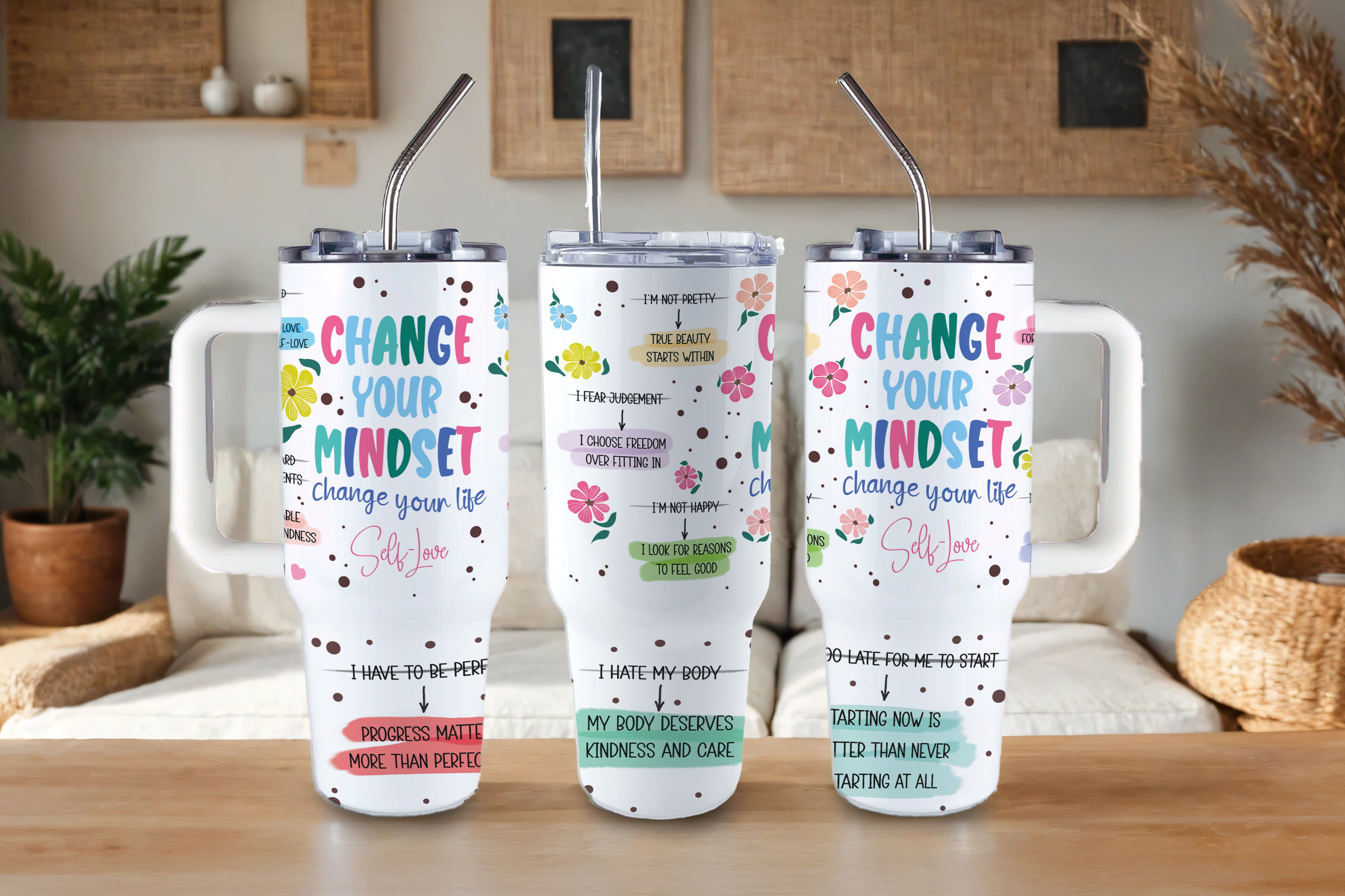 Assorted Ready to Press Sublimation Tumbler Prints (12 Pack) - Spring Bloom
