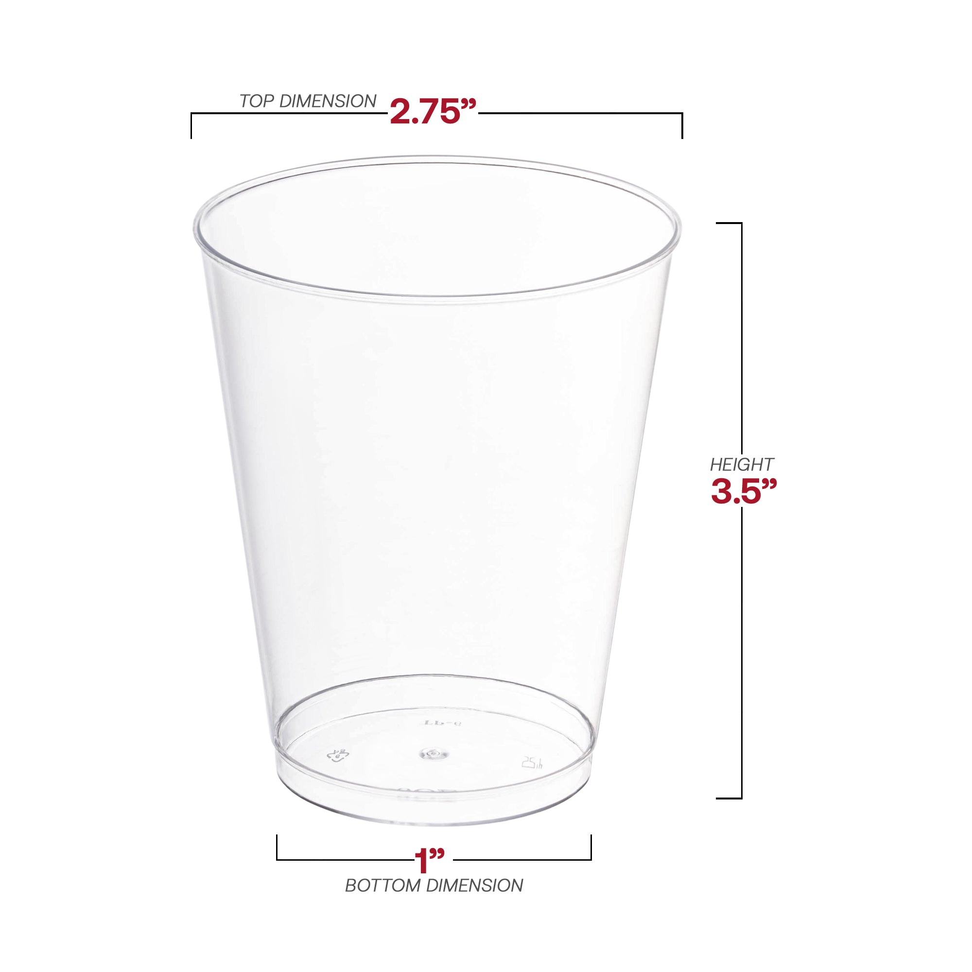 Crystal Clear Round Plastic Disposable Party Cups (8 oz. )