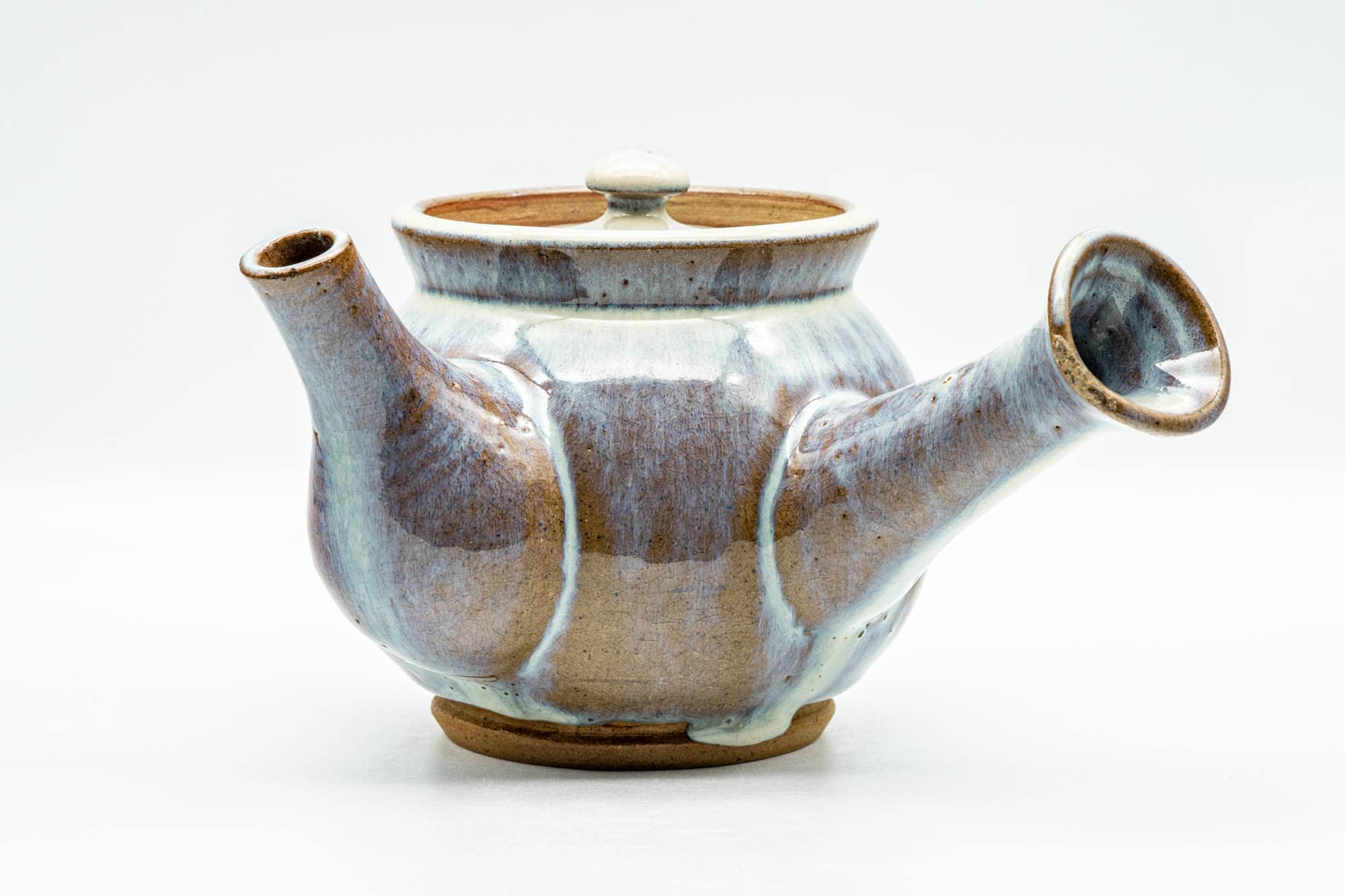 Japanese Kyusu - Large Blue Hare's Fur Glazed Debeso Teapot - 550ml