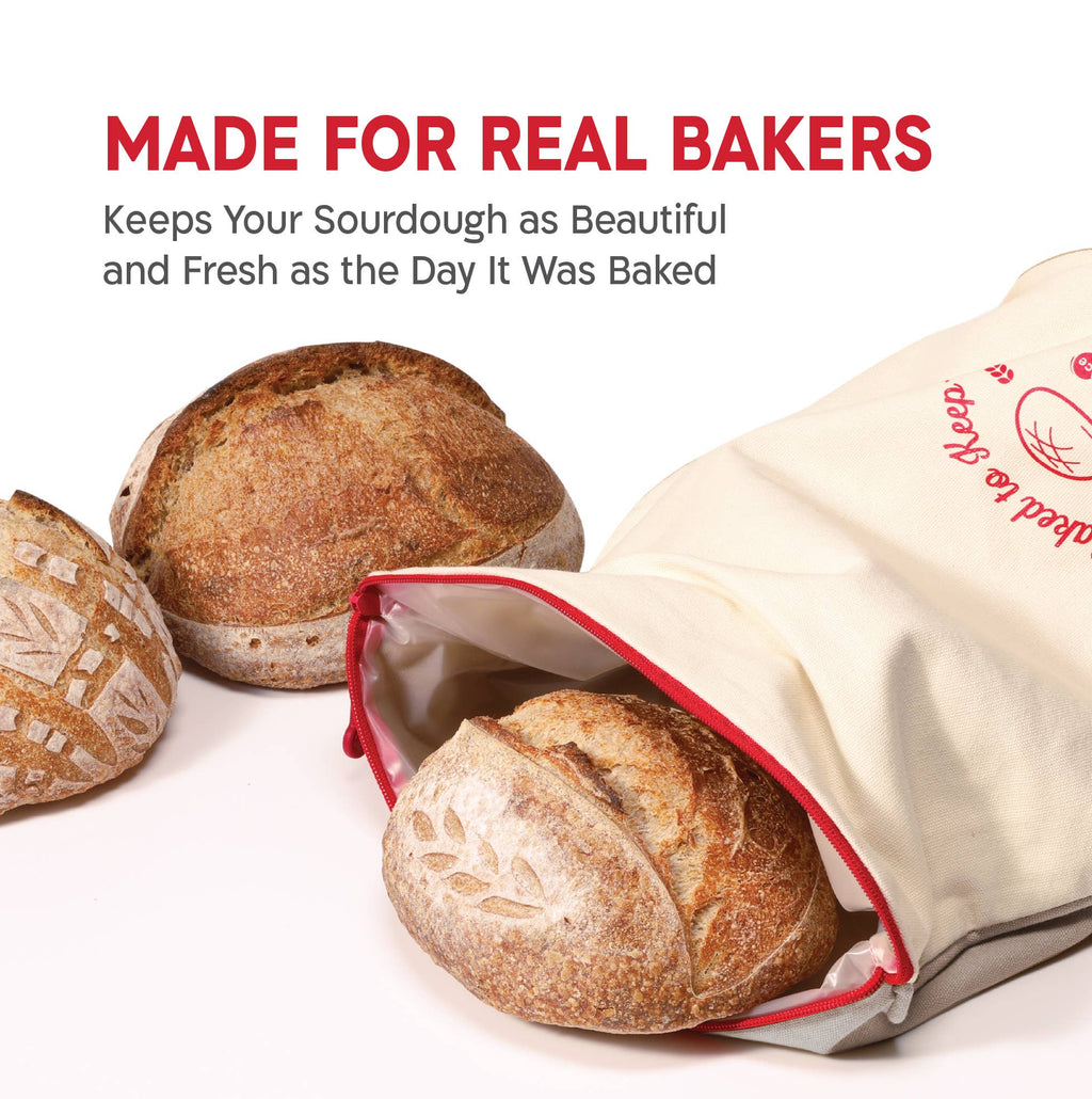 KneadAce Bread Bag: Beige / Off-White