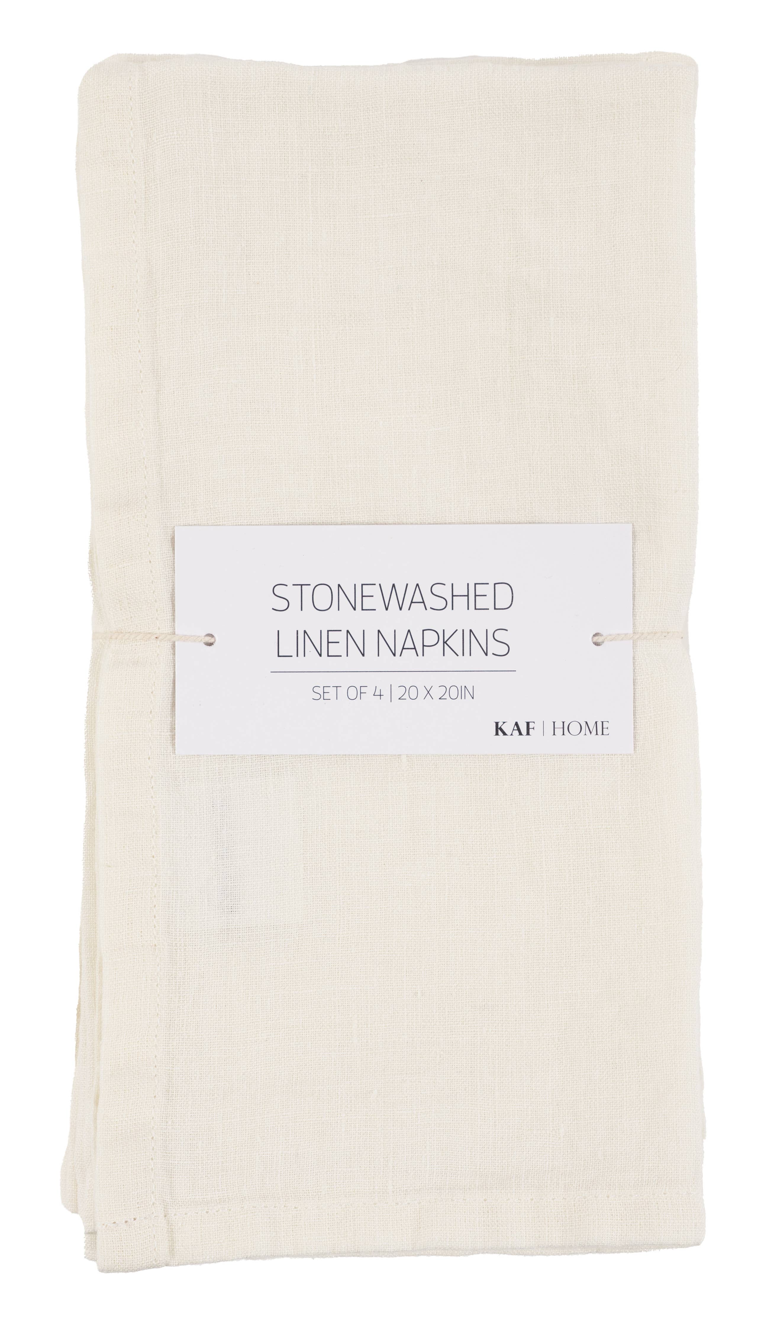 Stone Washed Linen Napkins - Set Of 4