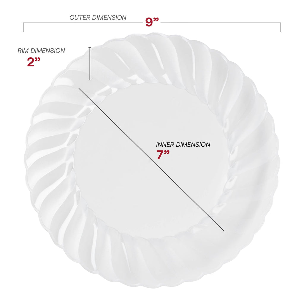 Clear Flair Plastic Buffet Plates (9")
