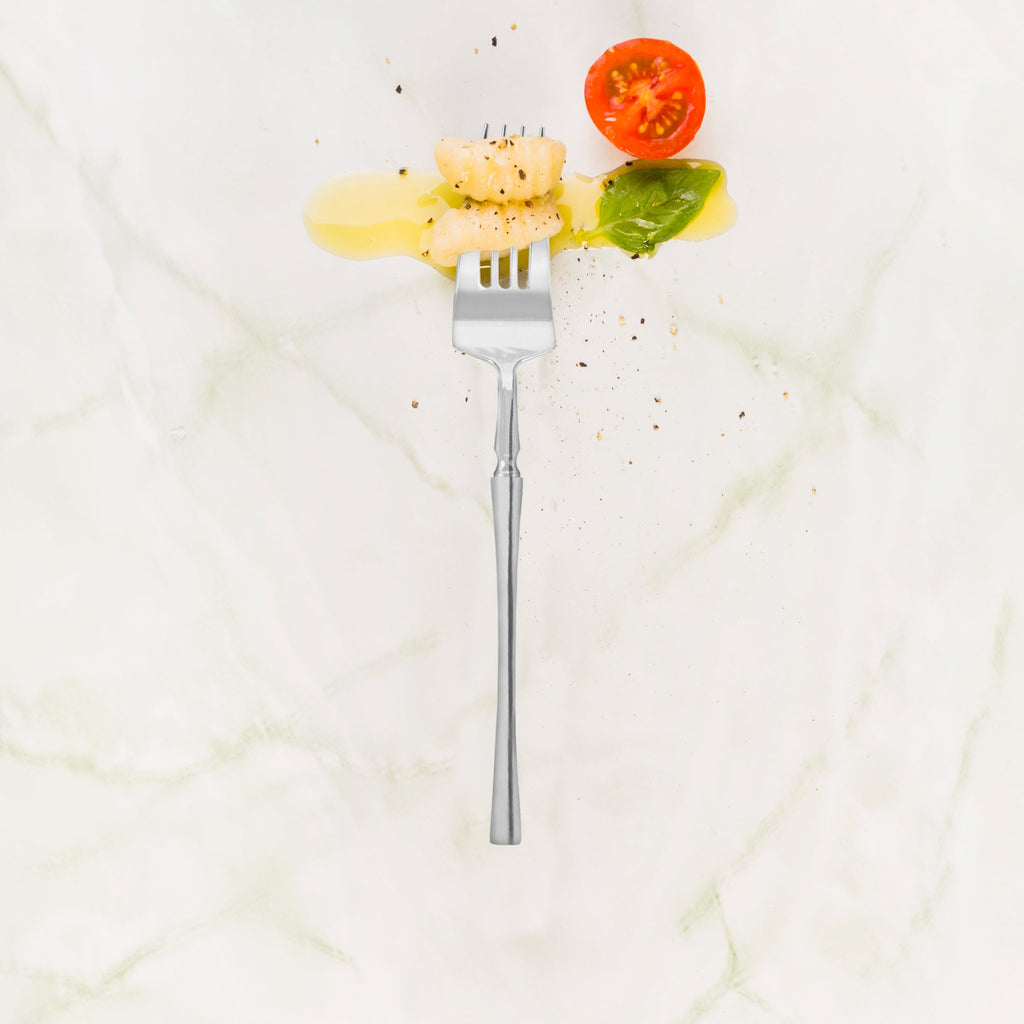 Shiny Silver Moderno Disposable Plastic Dessert Forks