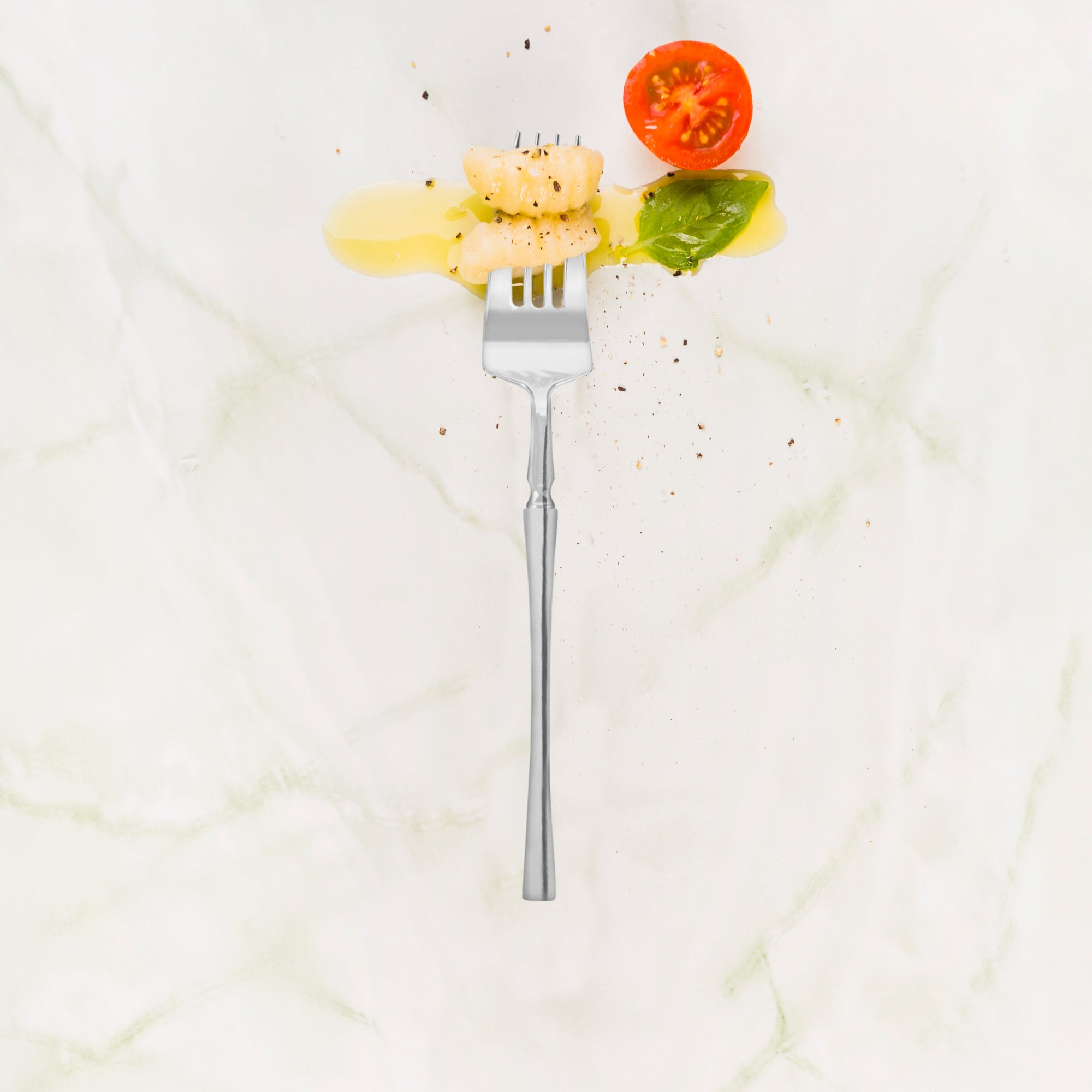 Shiny Silver Moderno Disposable Plastic Dessert Forks