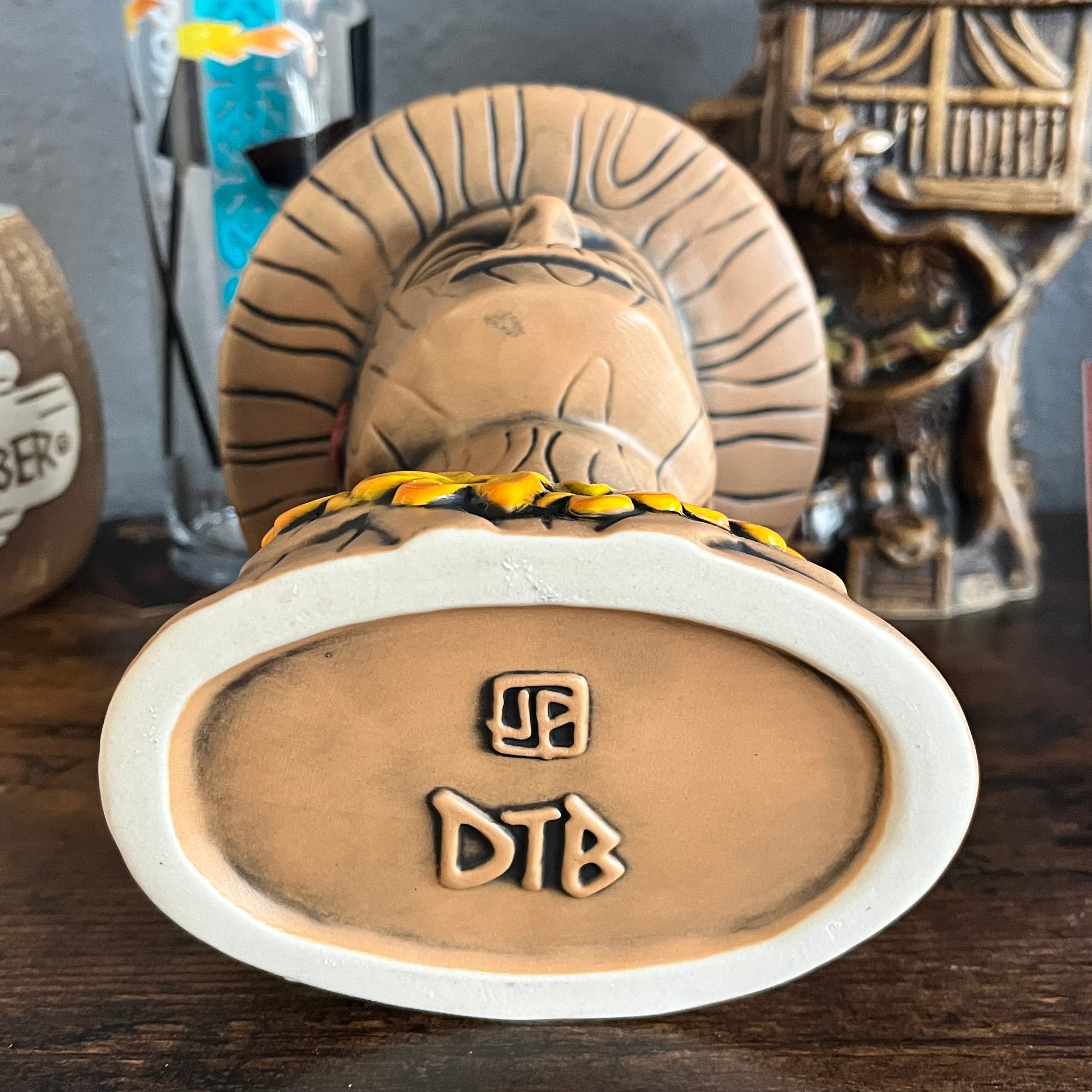 Don The Beachcomber Caricature Tiki Mug - Wooden Donn