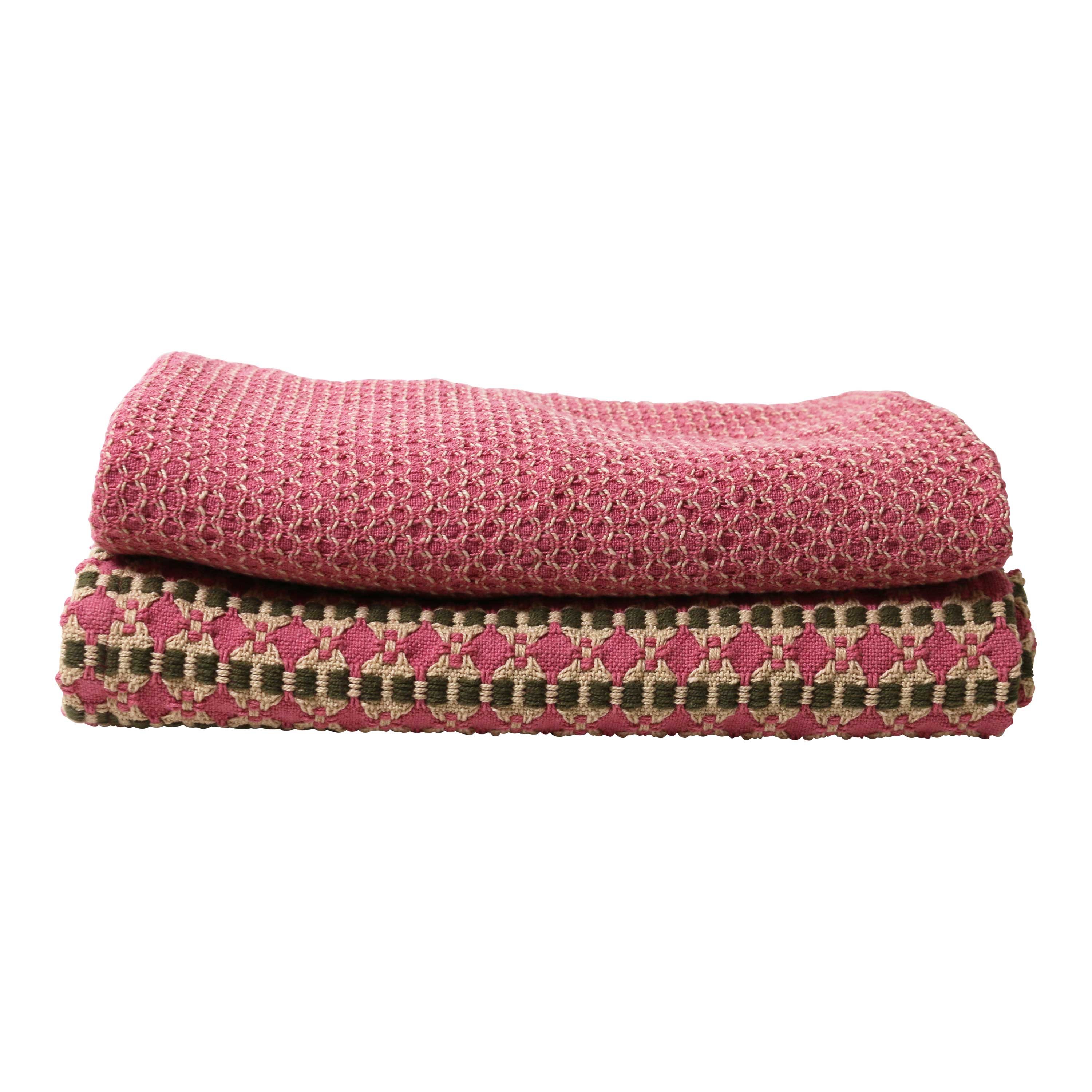 Set of 2 Tea Towels / Raspberry Lume