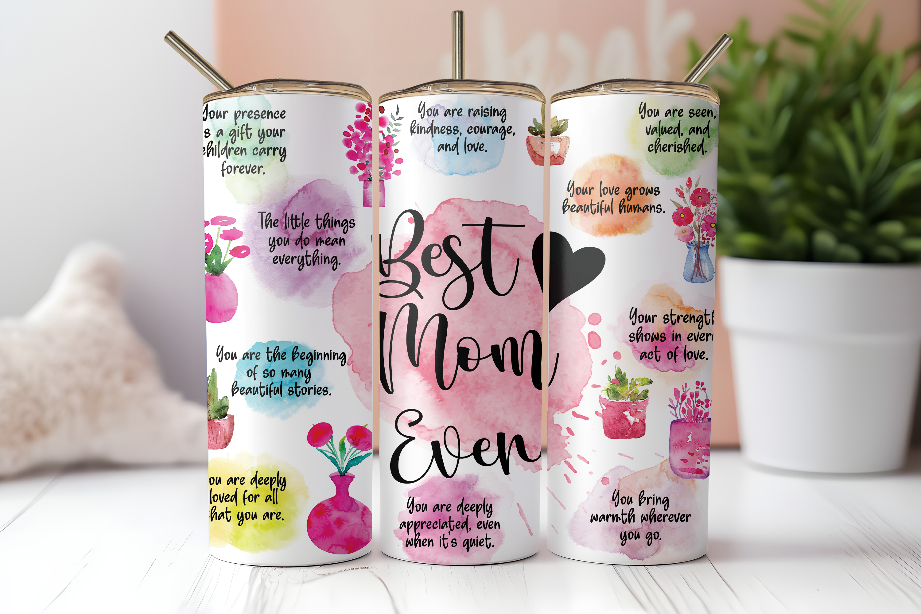 Digital Sublimation Designs - Mom Vibes Collection Tumbler Wraps