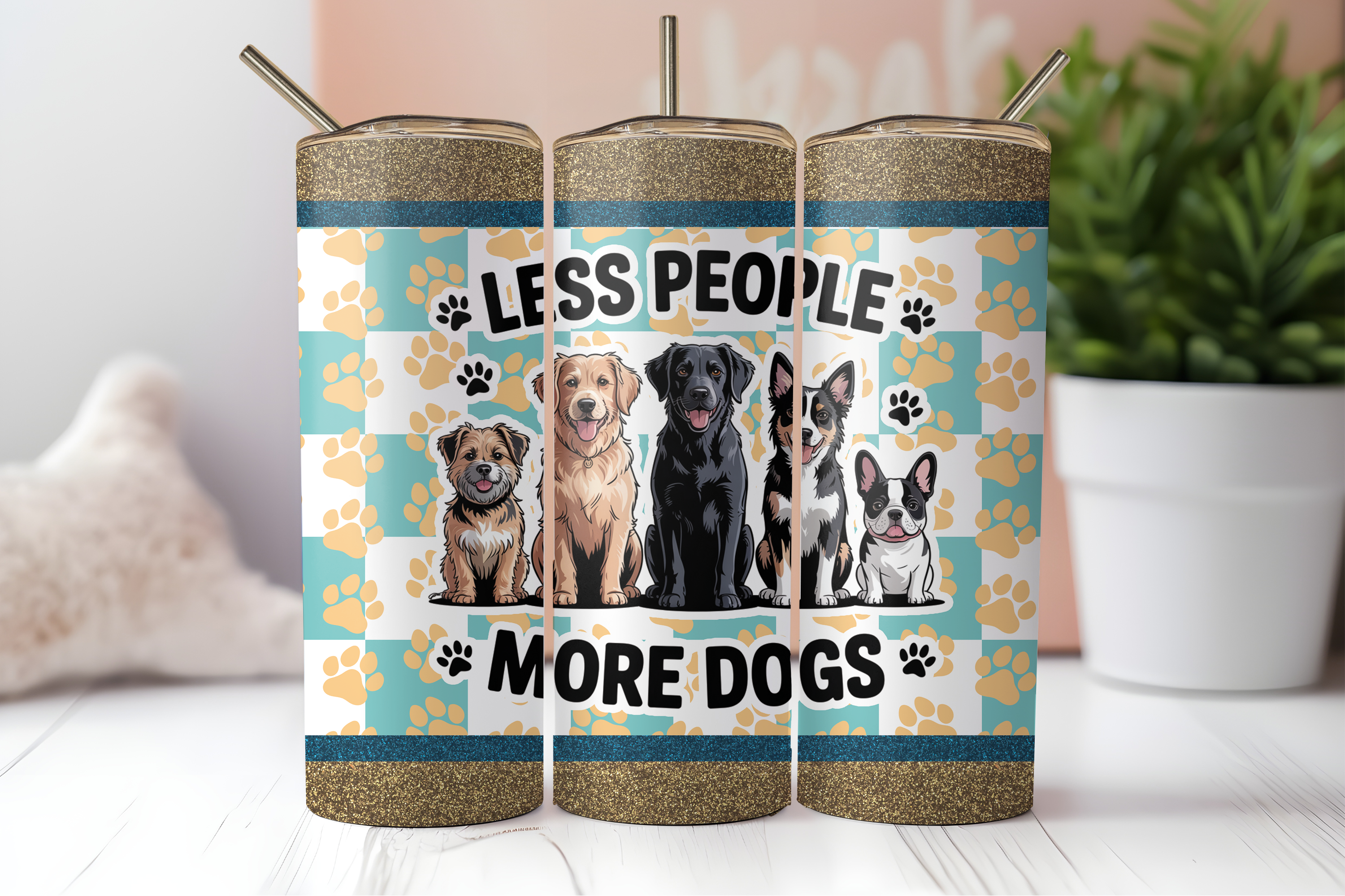 Digital Sublimation Designs - Puppy Pals Tumbler Wraps