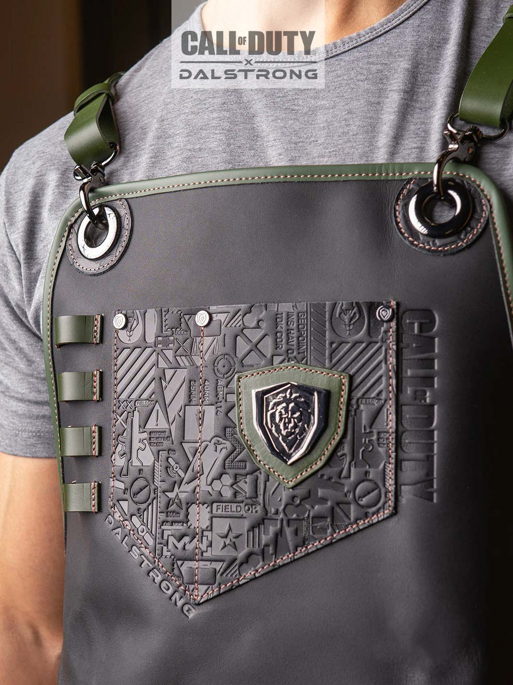 Limited Edition Chef Leather Apron | Call of Duty © Edition | Black Genuine Leather | EXCLUSIVE COLLECTOR APRON | Dalstrong ©