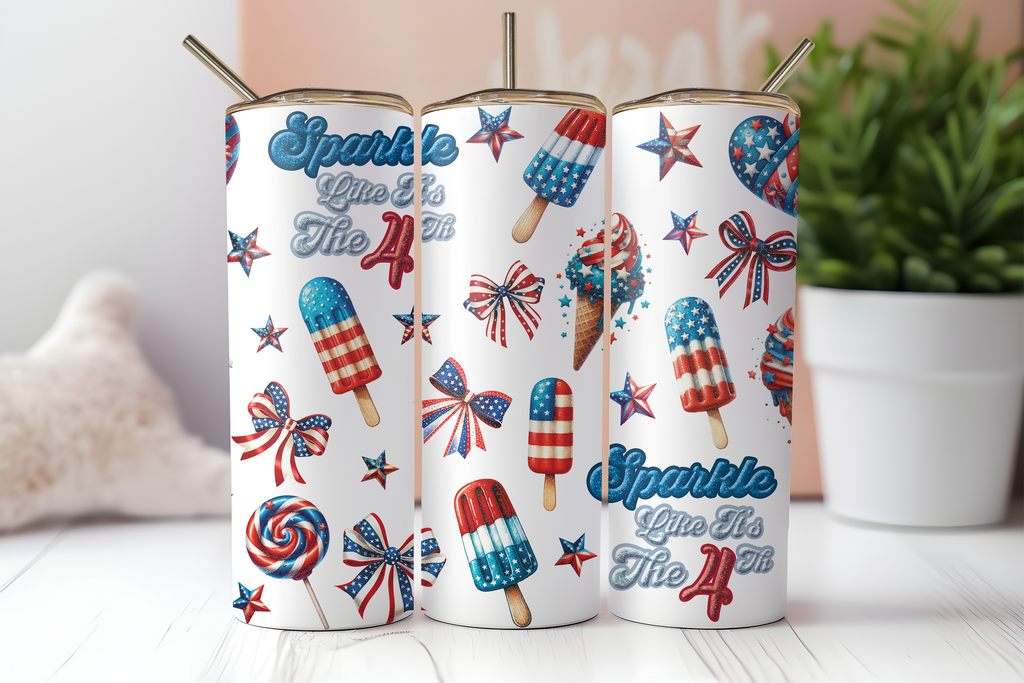 Assorted Ready to Press Sublimation Tumbler Prints (14 Pack) - Fourth of July