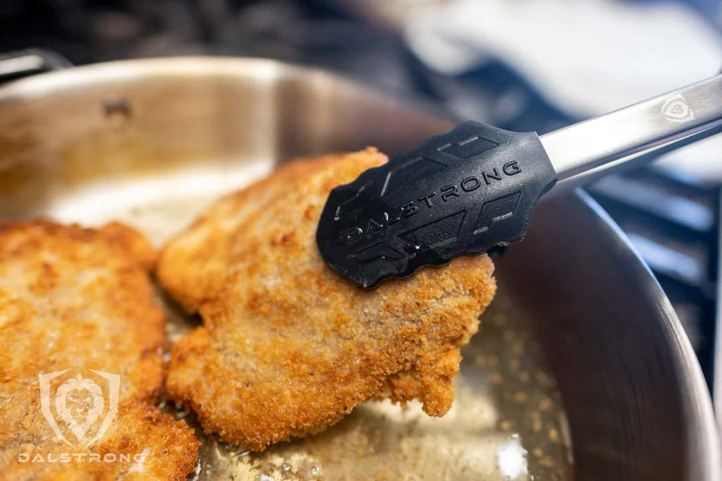 Food Tongs 9" | Scalloped Silicone Tips | Dalstrong ©