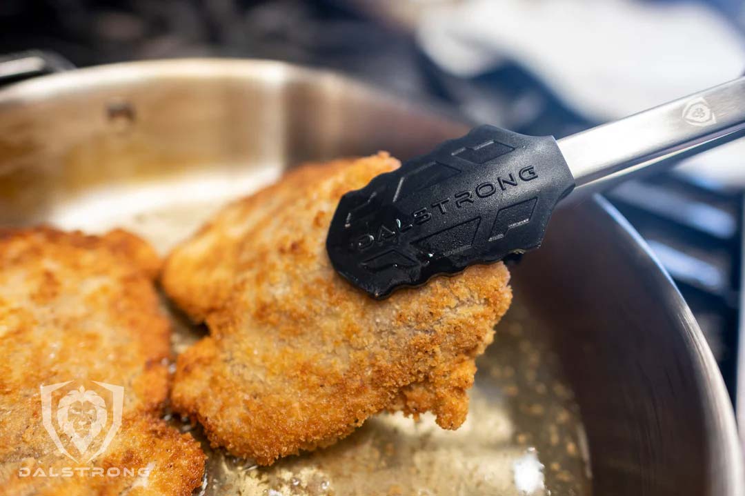 Food Tongs 9" | Scalloped Silicone Tips | Dalstrong ©