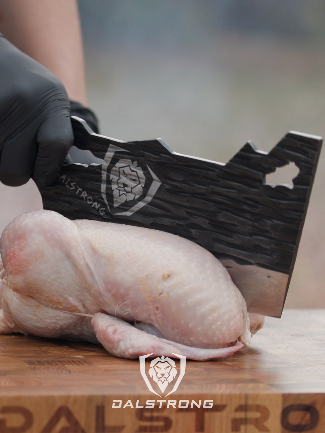 Obliterator Cleaver Knife | Acacia Wood Stand | The Barbarian Series™ | Dalstrong ©