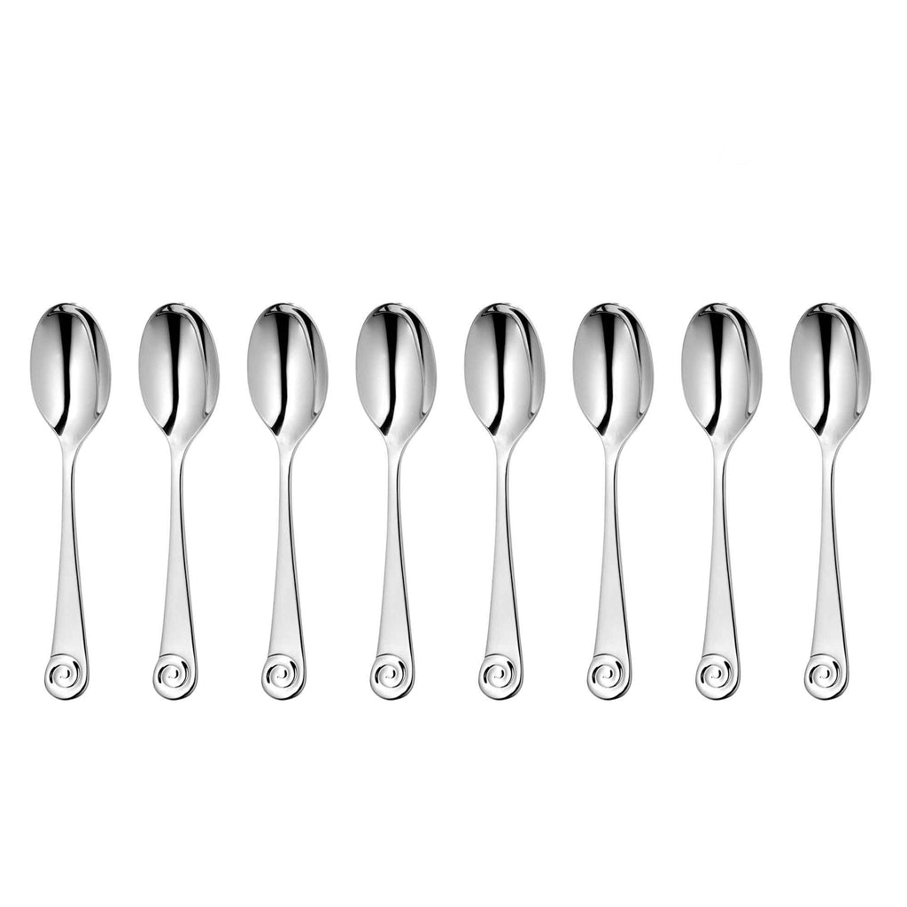 Ammonite Bright Coffee / Espresso Spoon, Set of 8