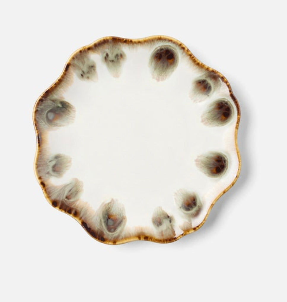 Amoria Bread Plate - Almond/Sage