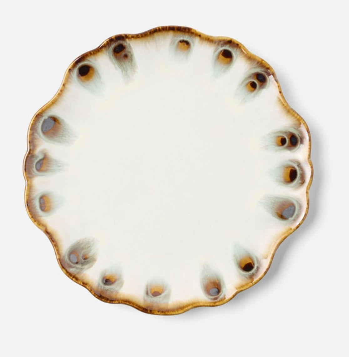 Amoria Salad/Dessert Plate - Almond/Sage