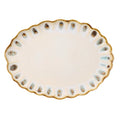 Amoria Oval Serving Platter - Almond/Sage