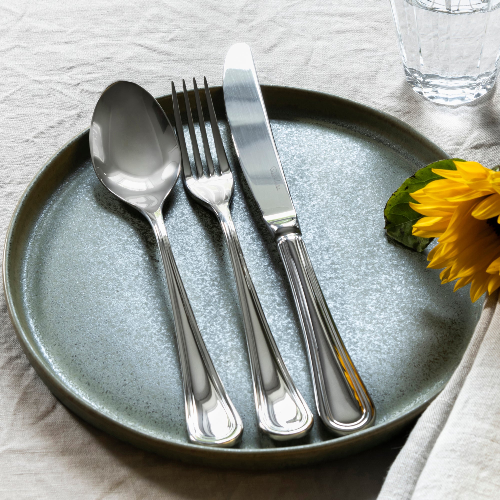 Aston Bright Cutlery Set, 56 Piece for 8 People