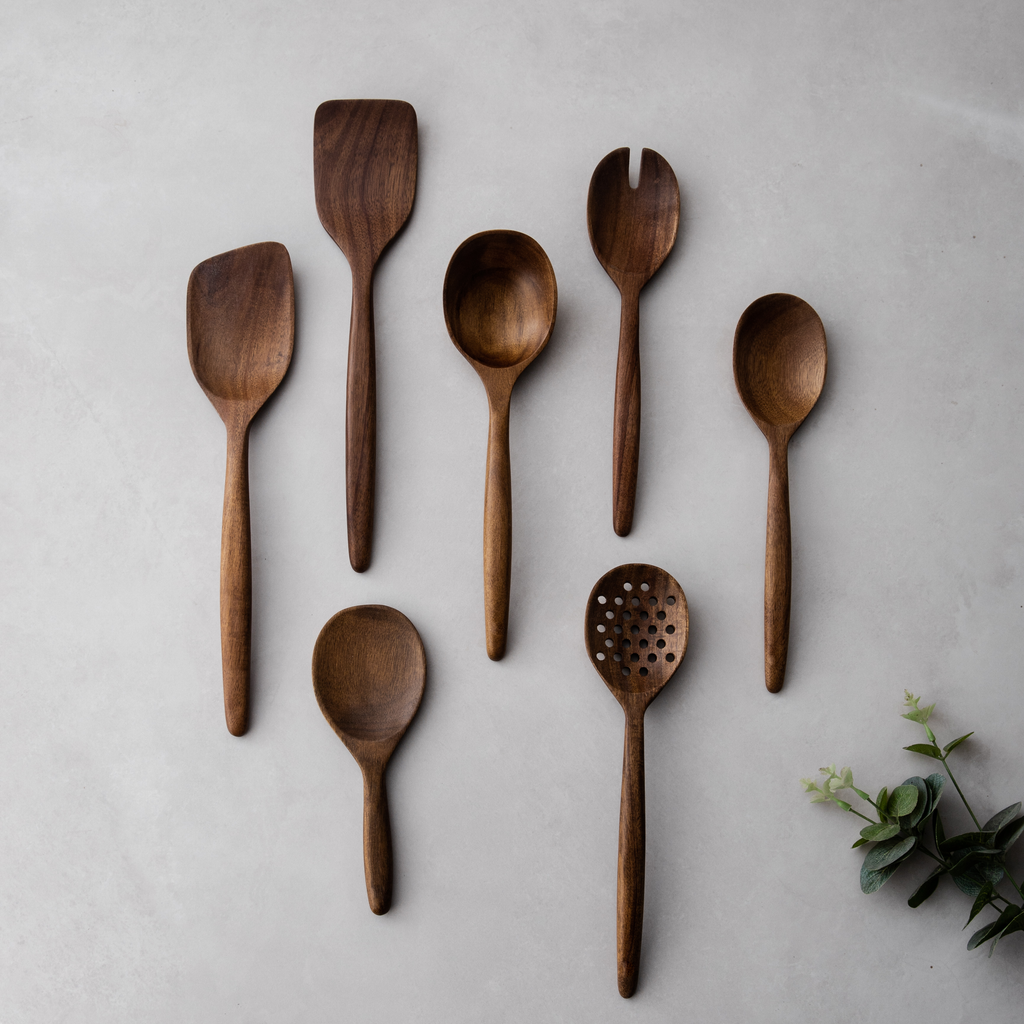 Wooden Kitchen Utensils Set