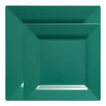 Hunter Green Square Plastic Plates Dinnerware Value Set