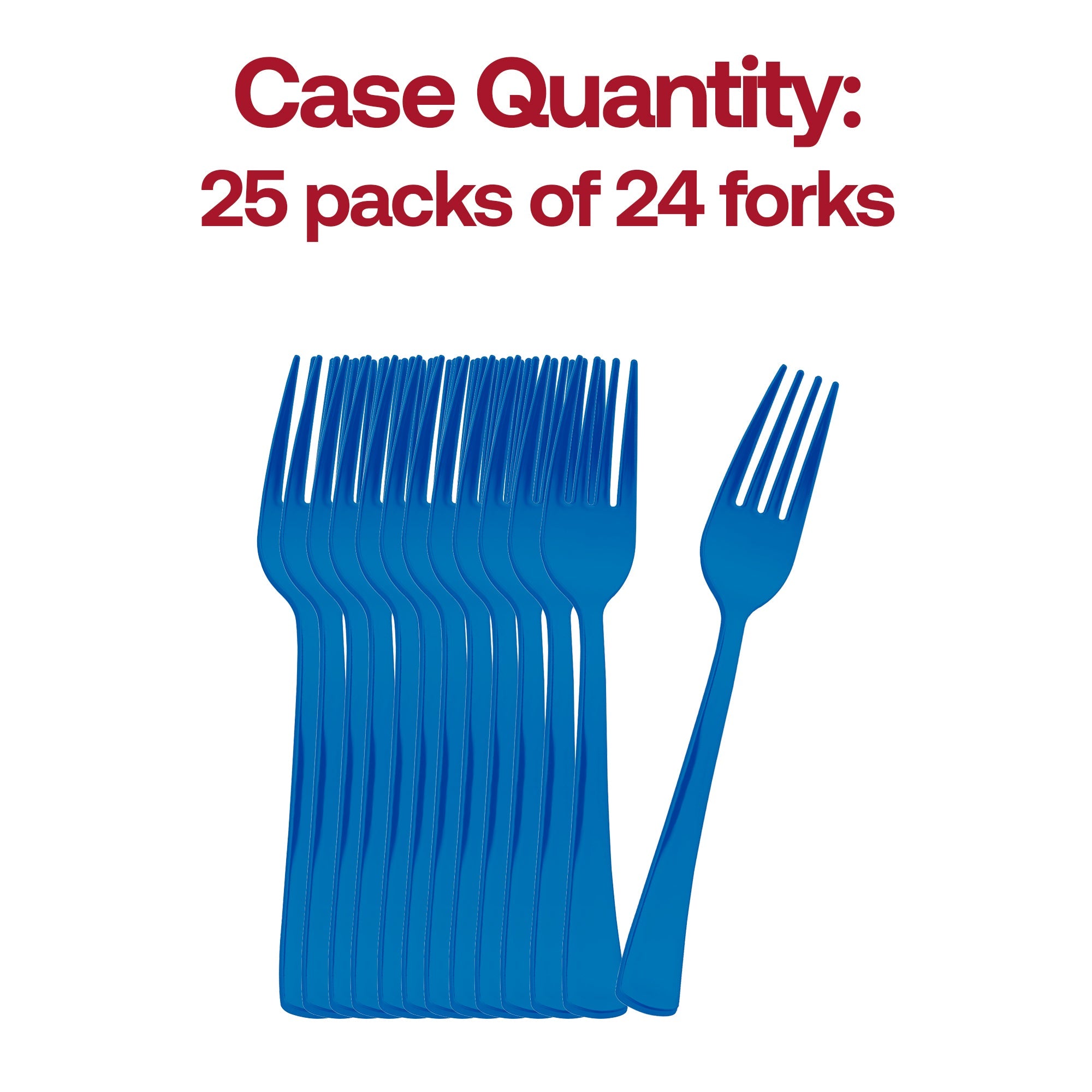 Blue Disposable Plastic Party Forks