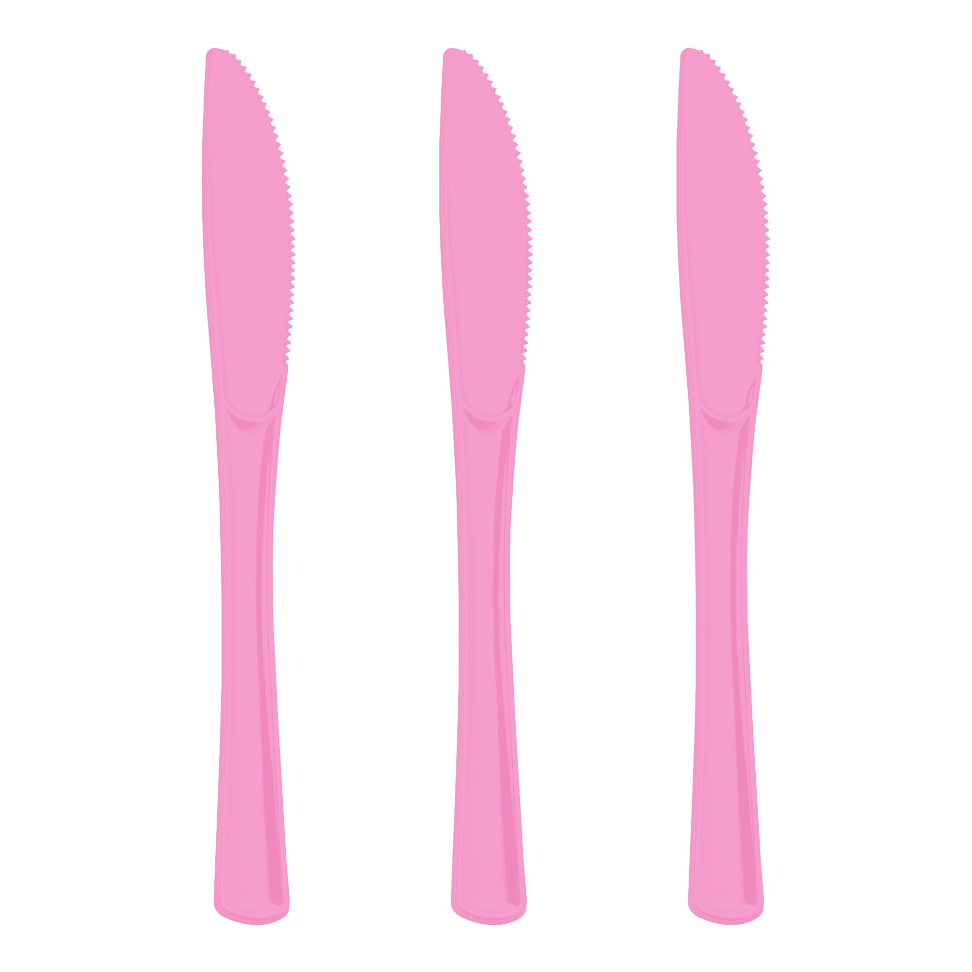 Pink Disposable Plastic Party Knives