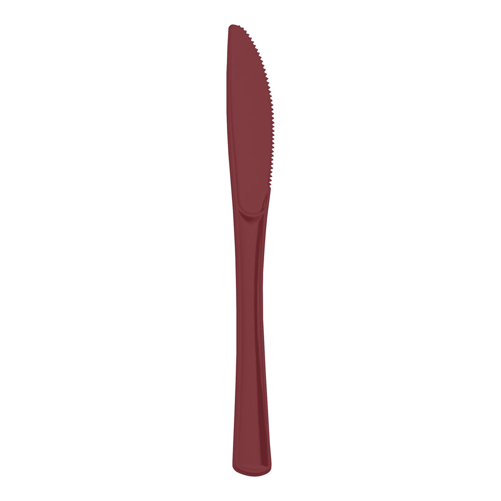 Red Disposable Plastic Party Knives