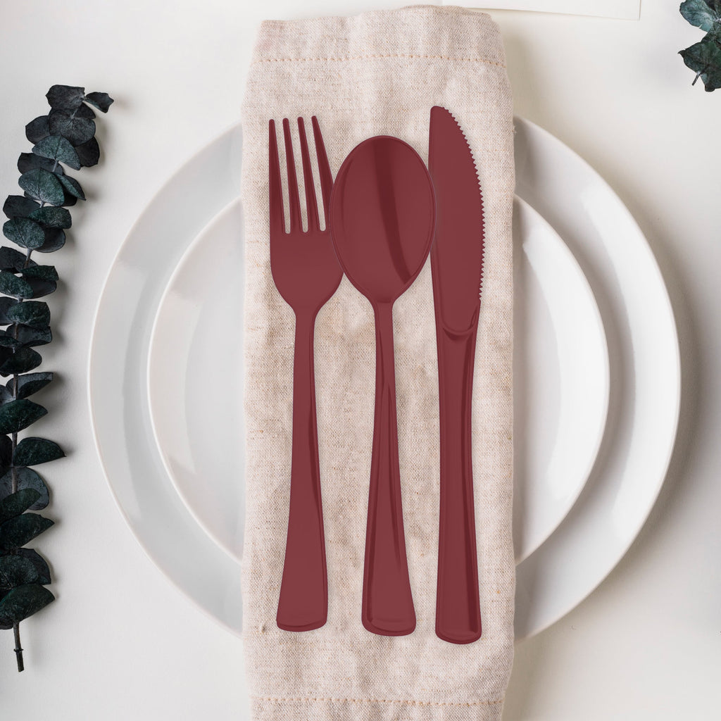 Red Disposable Plastic Party Forks