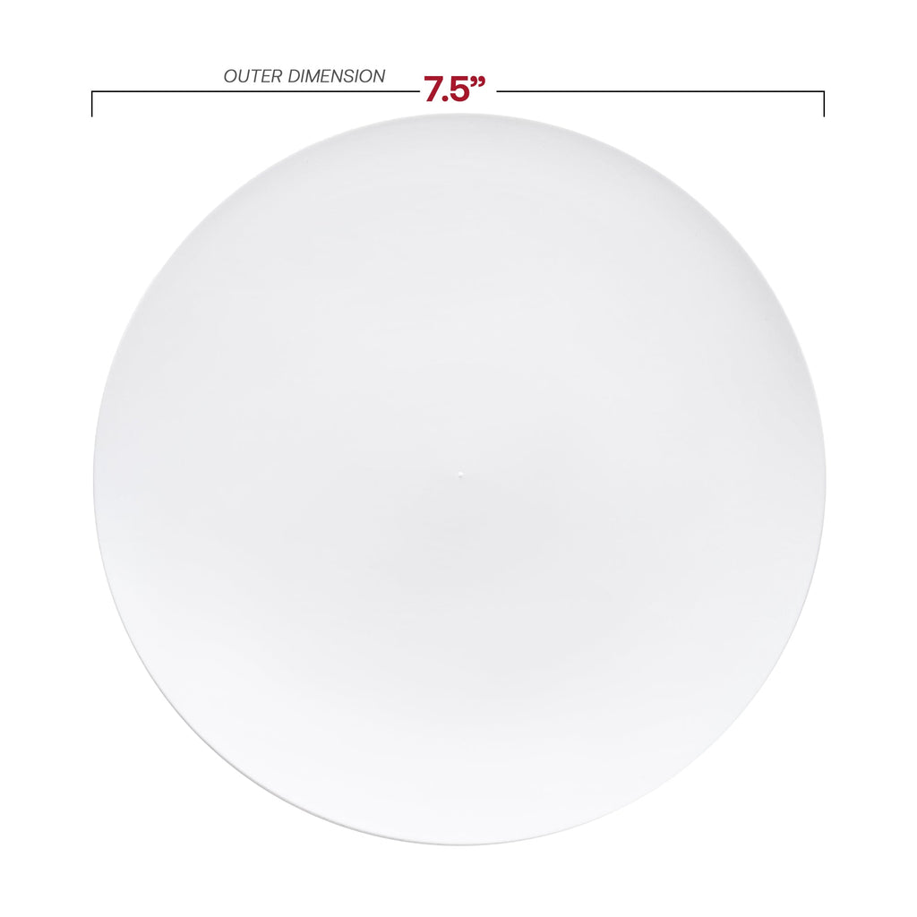 Solid White Organic Round Disposable Plastic Dinnerware Value Set