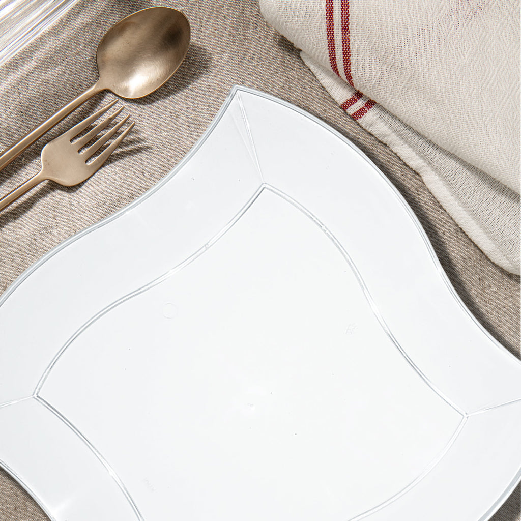 Clear Wave Plastic Appetizer/Salad Plates (7")