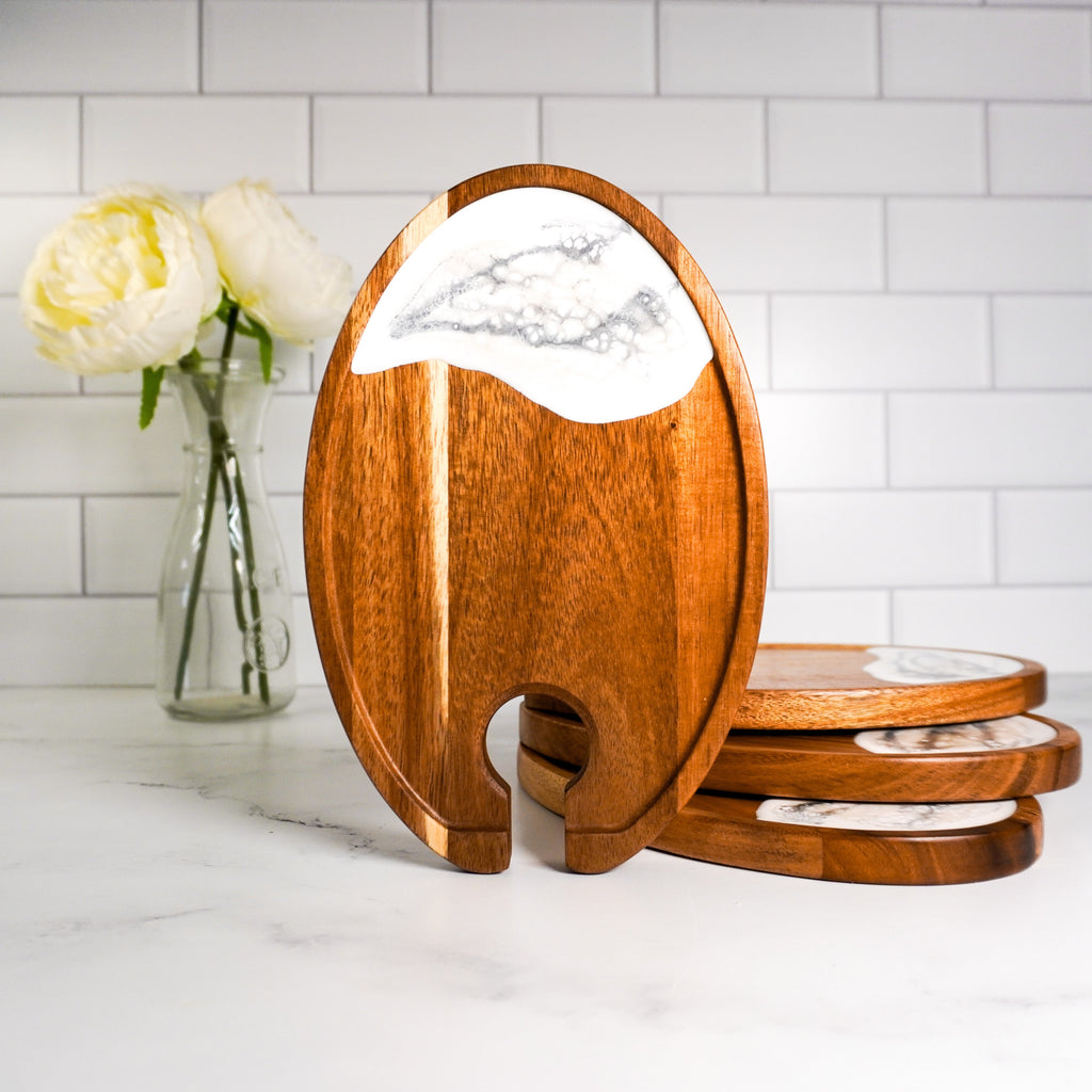 (Bundles of 4) Wine & Appetizer Trays