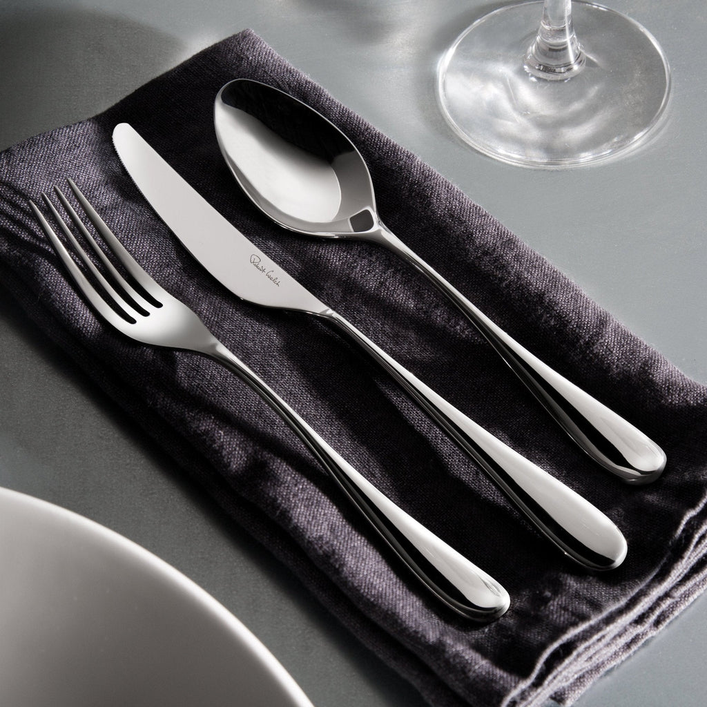Arden Bright Cutlery Set, 56 Piece for 8 People - Includes 2 Arden Short Candlesticks