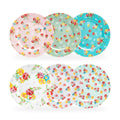 8" Assorted Shabby Rose Fine Porcelain Dessert Plate Set of 6