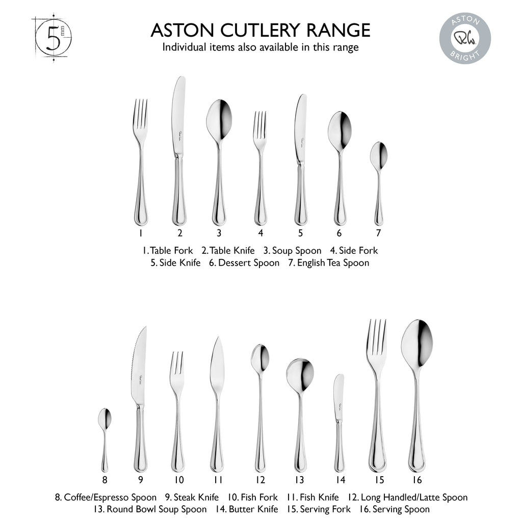 Aston Bright Dessert Spoon
