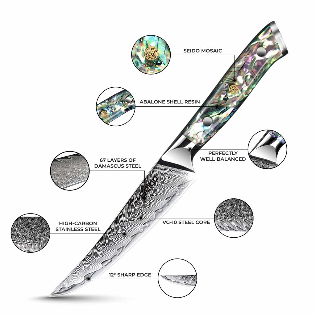 Awabi Straight Edge Steak Knives