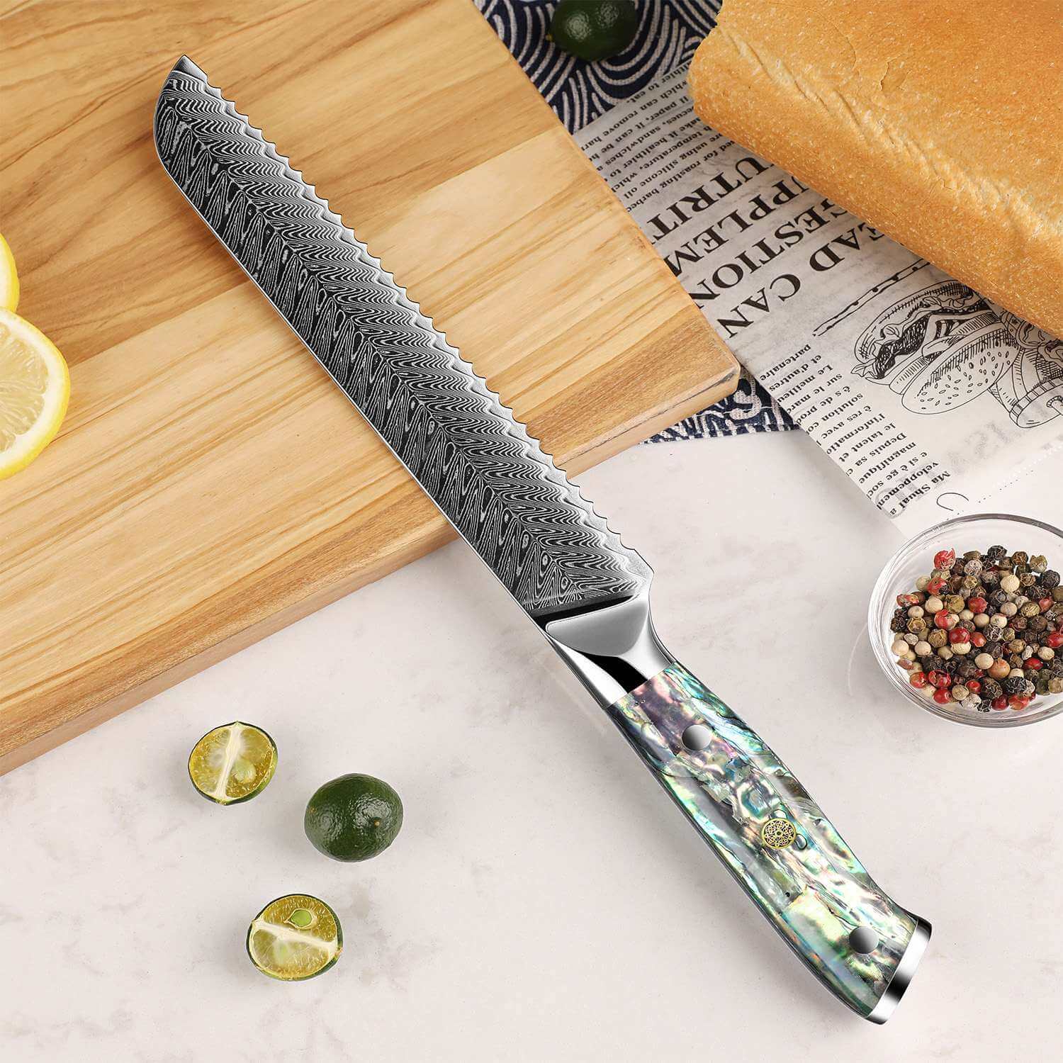 Awabi 8" Serrated Bread Knife