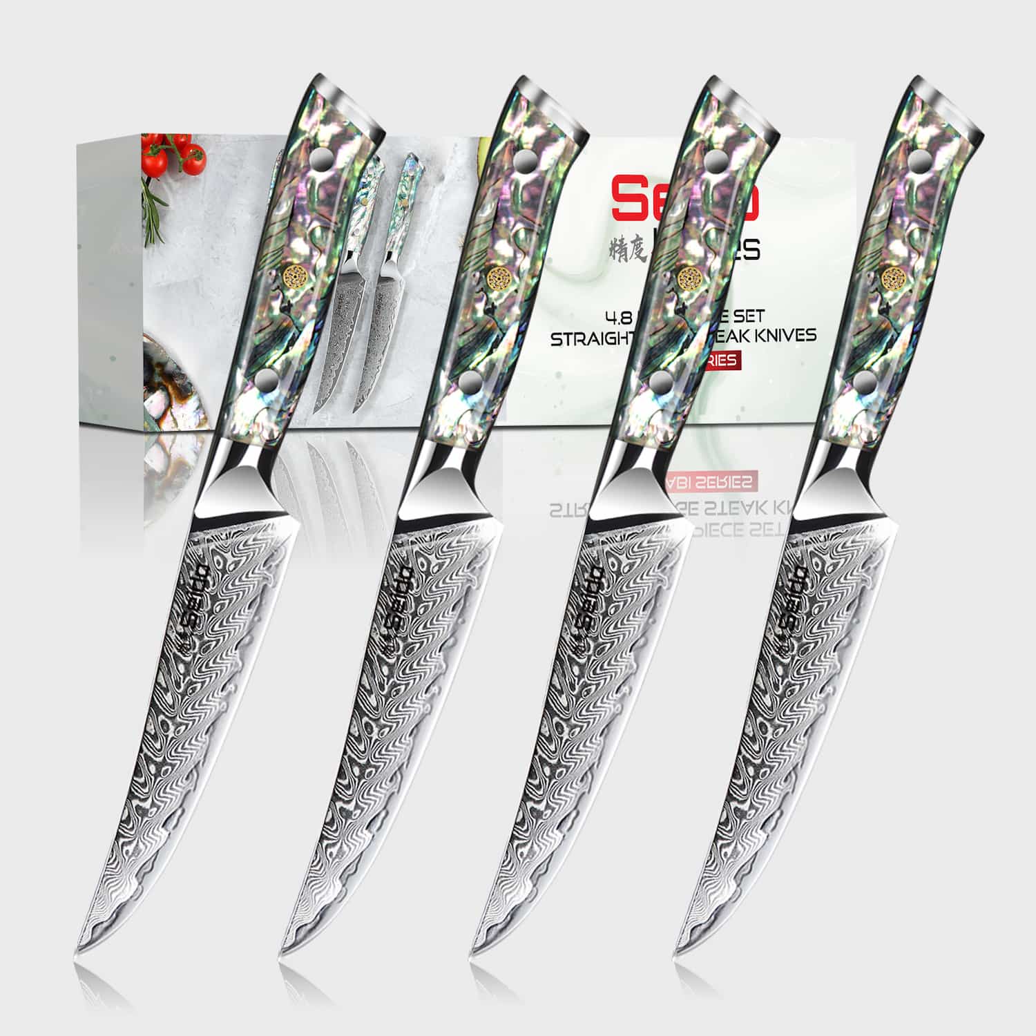 Awabi Straight Edge Steak Knives