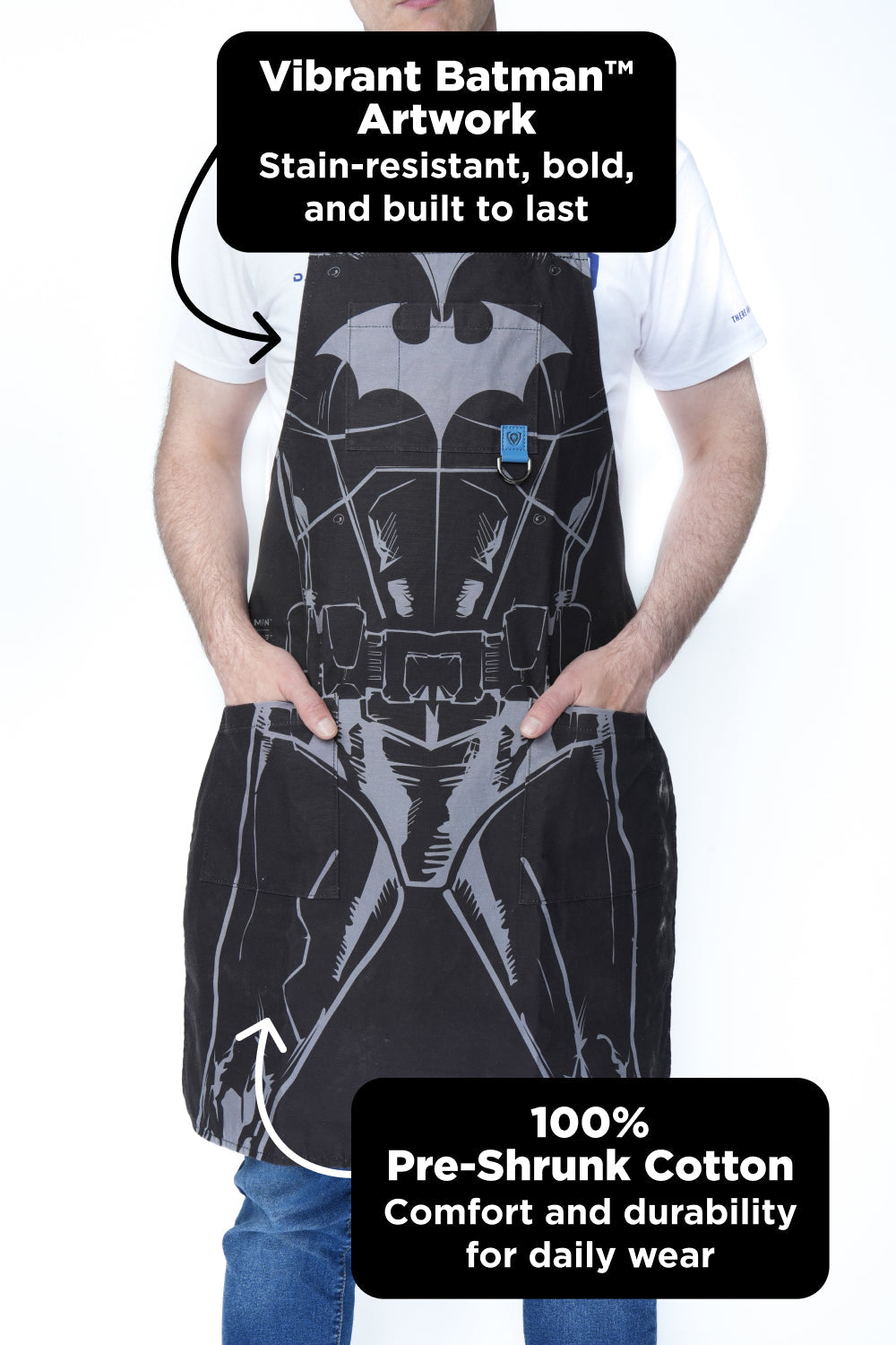 Chef's Apron | Batman™ Edition | Black Crusader | 100% Breathable Cotton | Dalstrong ©