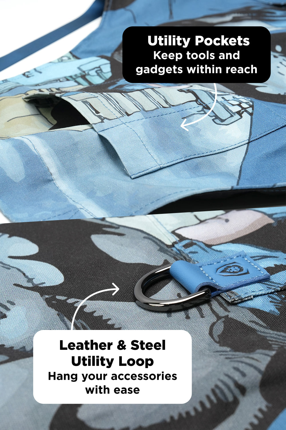 Chef's Apron | Batman™ Edition | Blue Legend | 100% Breathable Cotton | Dalstrong ©