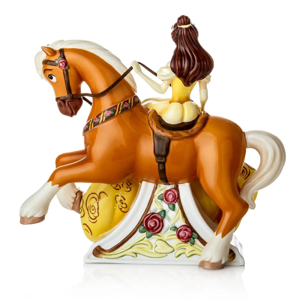 English Ladies Disney Beauty & the Beast Princess Belle & Philippe Figurine
