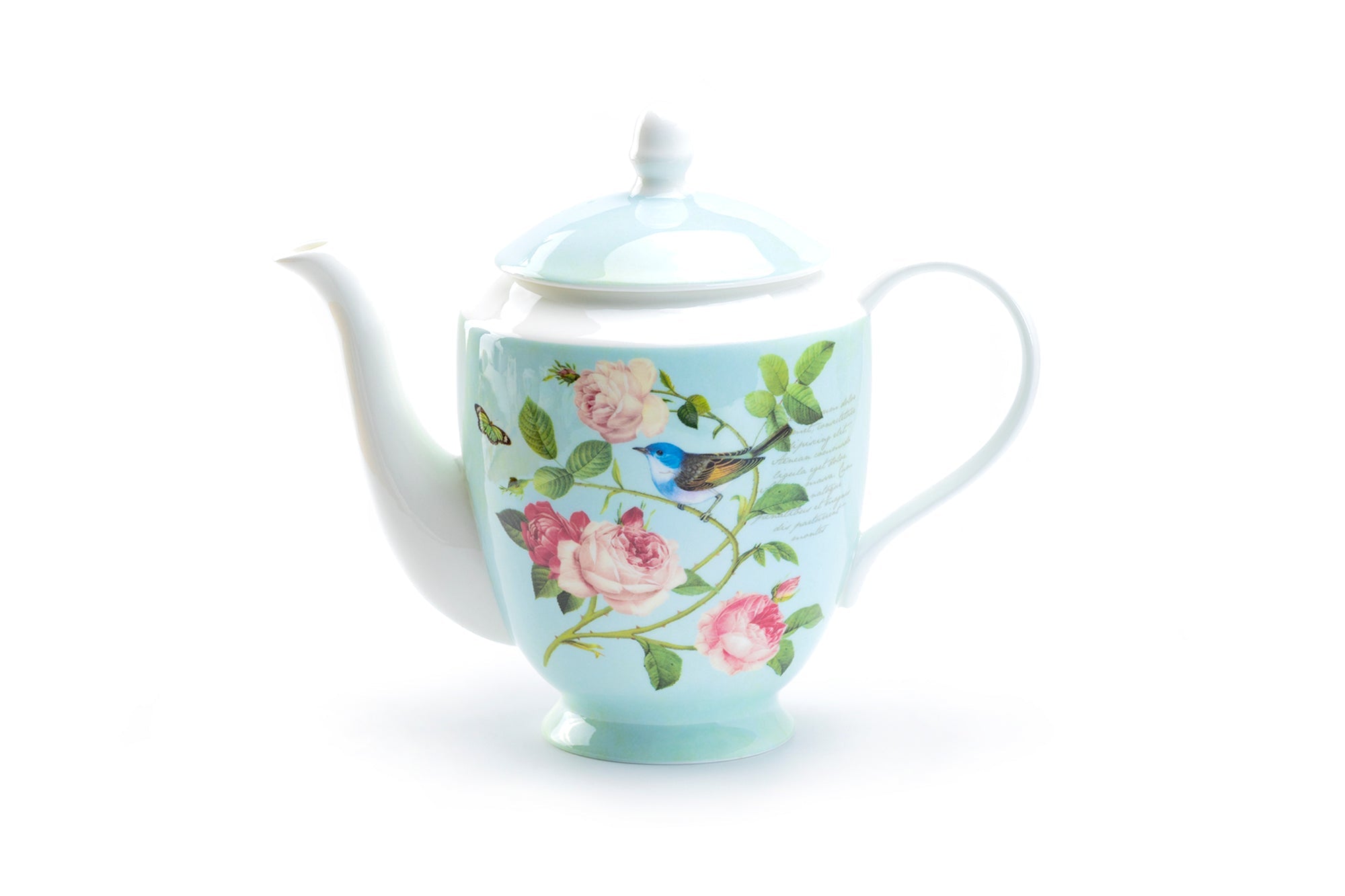 Blue Jay Rose Garden Bone China Teapot