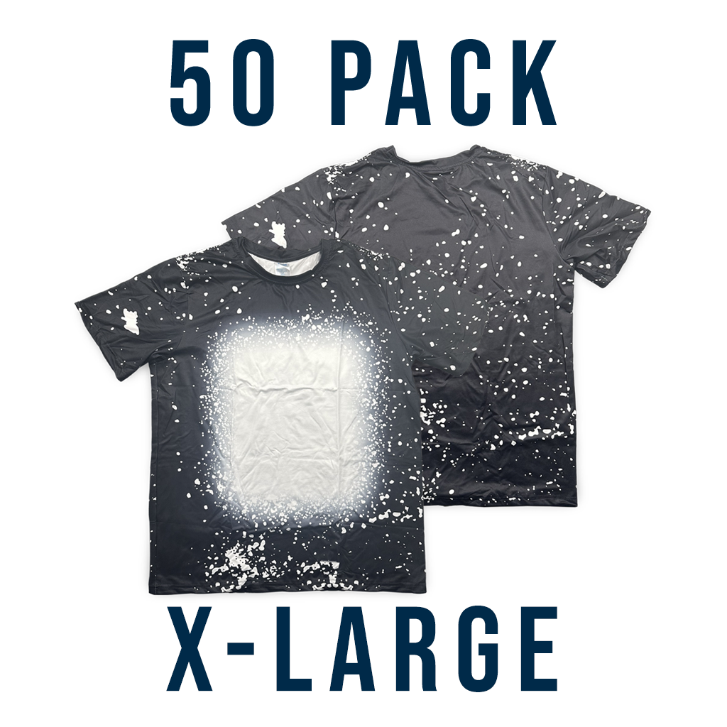 Bulk Deal: Lot of 50 Sublimatable Bleached T-Shirts