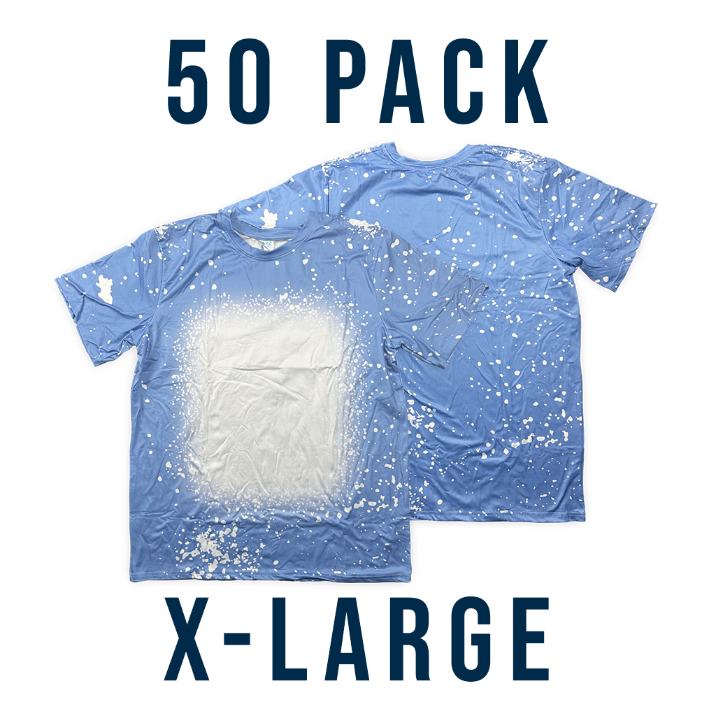 Bulk Deal: Lot of 50 Sublimatable Bleached T-Shirts