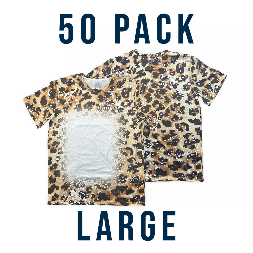 Bulk Deal: Lot of 50 Sublimatable Bleached T-Shirts