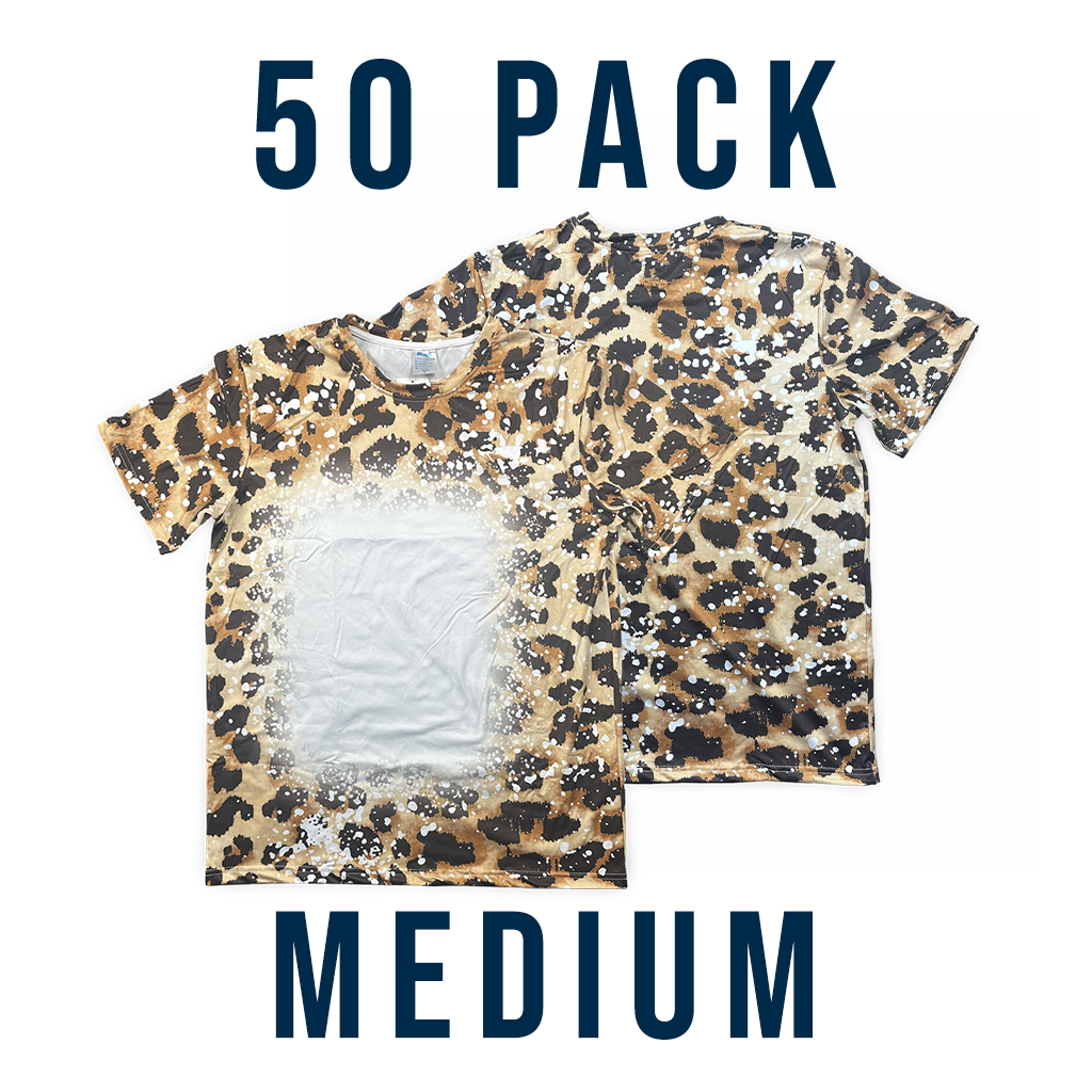 Bulk Deal: Lot of 50 Sublimatable Bleached T-Shirts