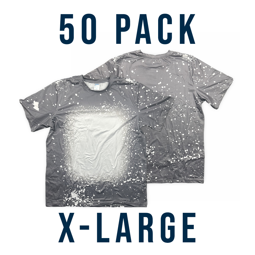 Bulk Deal: Lot of 50 Sublimatable Bleached T-Shirts
